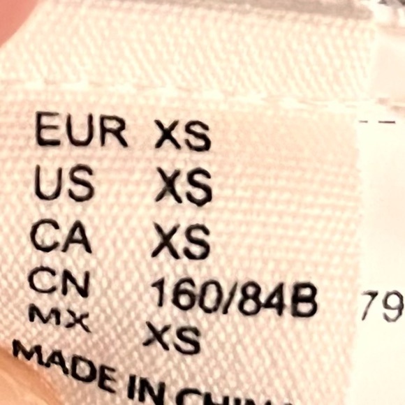 Indigo Blue and White Women's Crop Top Lined Zipper Shoulder Bow Ties Adjusts XS - Picture 6 of 11